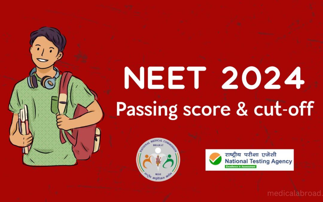 What is the NEET passing score required to study MBBS in abroad in 2024?