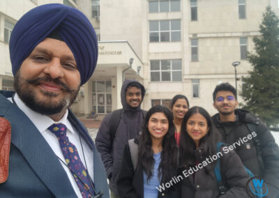 Students at MU Pleven along with Worlin's Director - Mr. Bhagwan Singh