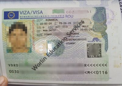 Singh's Romania student visa processed by Worlin Education Services in 2026
