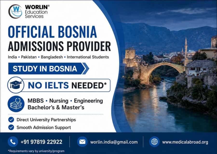 Worlin Education Service is the official admissions partner for universities in Bosnia & Herzegovina
